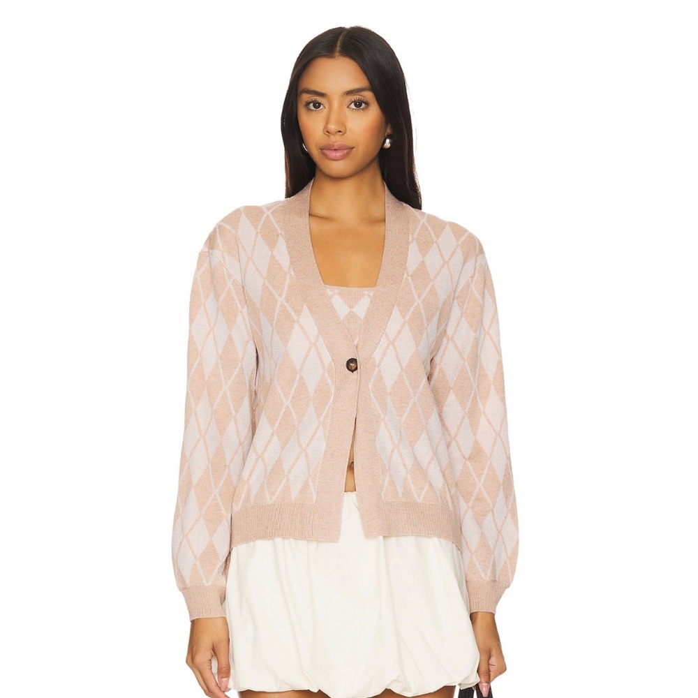 For love and lemon Argyle Cardigan Sweater set